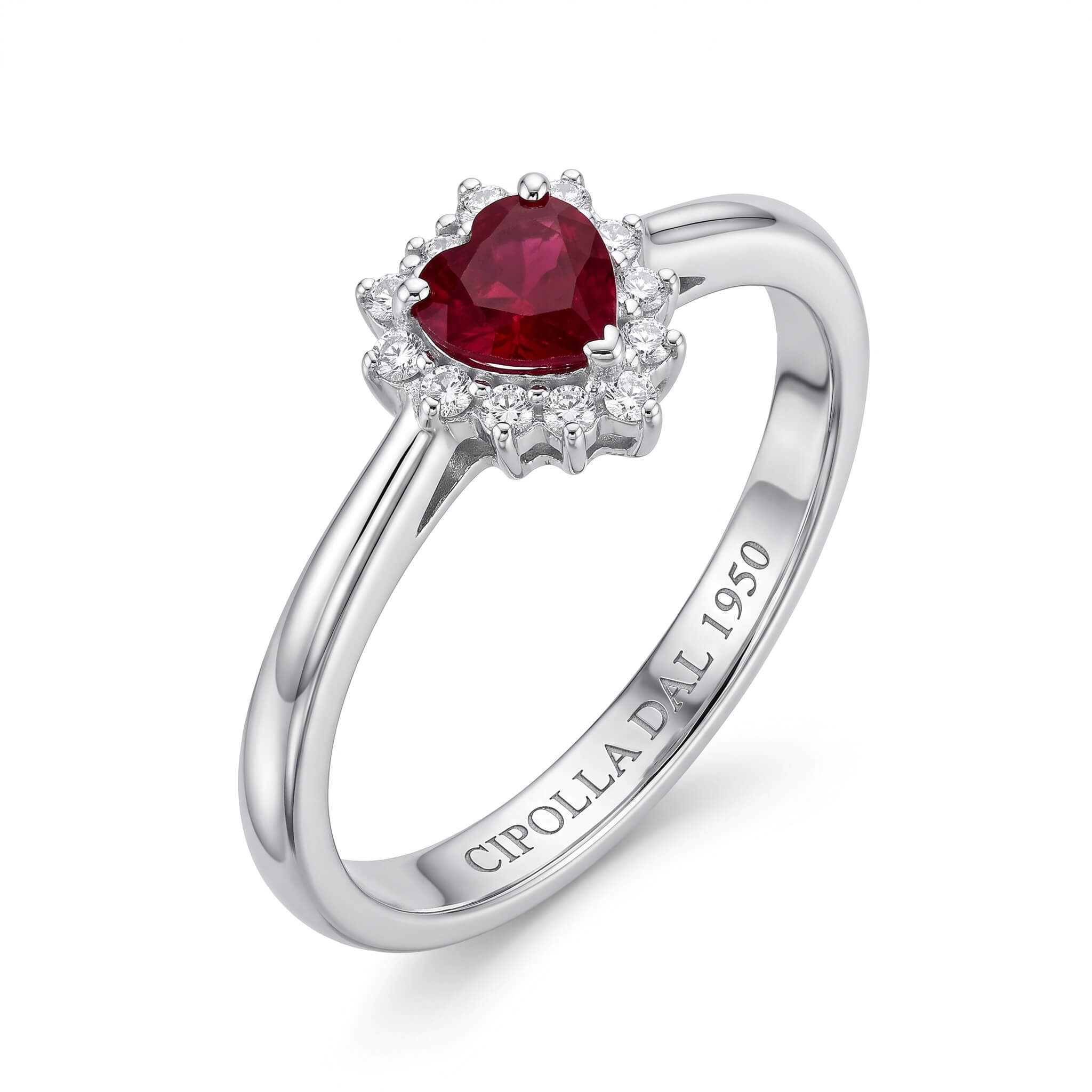 Anello rubino e diamanti CUORE art.AN2808