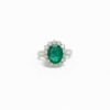 Anello smeraldo e diamanti oro bianco 750% art.AN2602