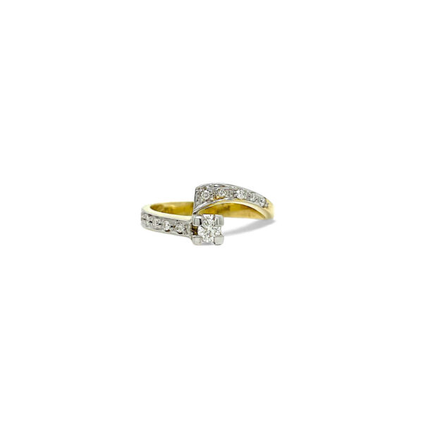 Anello solitario oro e diamanti EROS art. TOR20