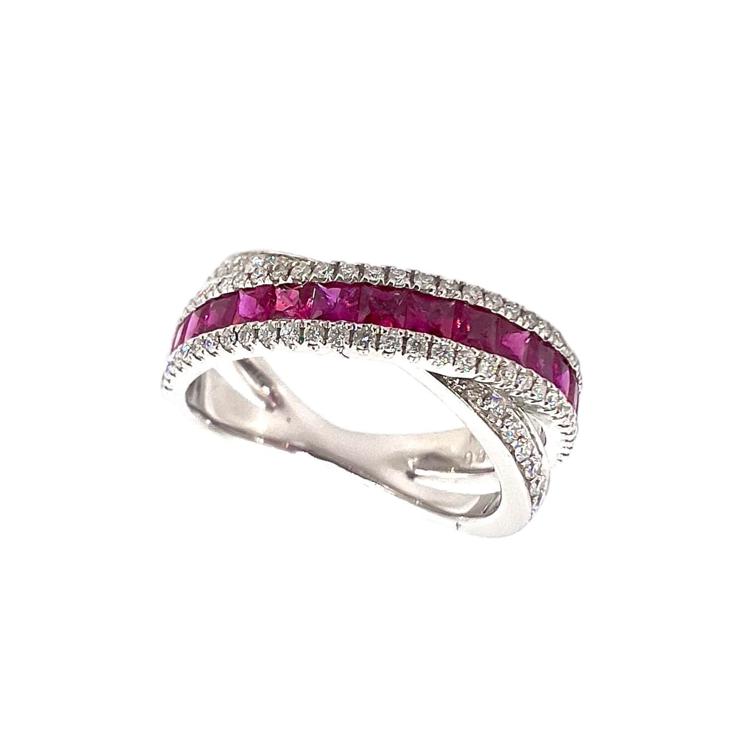 Anello rubini diamanti e oro Art. 0033WB03