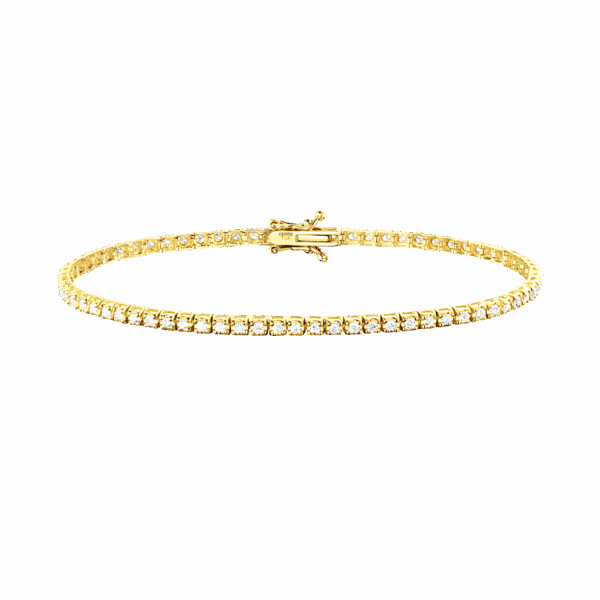 bracciale tennis diamanti oro giallo 18kt cipolla dal 1950 gioiellieri palermo jpg gioielleria palermo Bracciale tennis di diamanti in oro Art. BR251