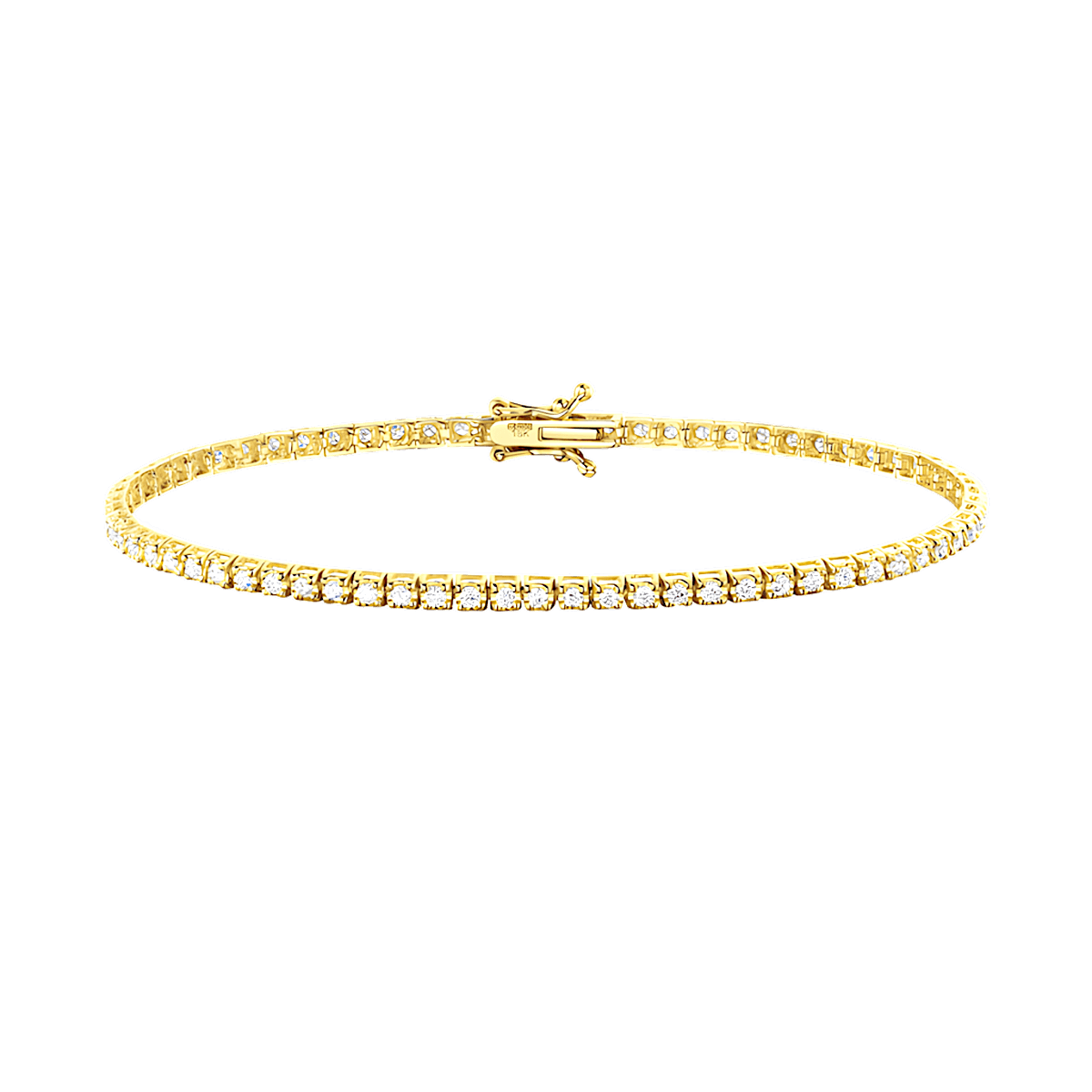 750% Yellow Gold Diamond Tennis Bracelet Art. BR251