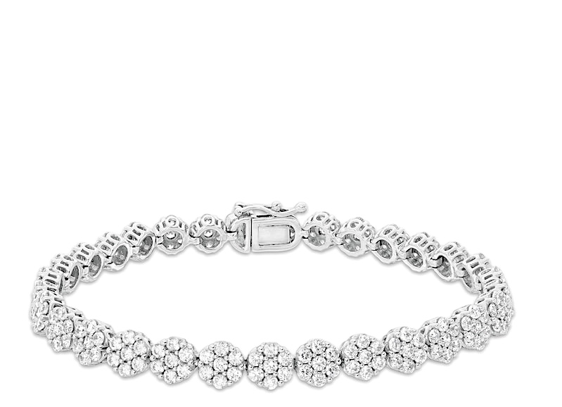 Bracciale tennis di diamanti oro bianco 750% Art. 196942