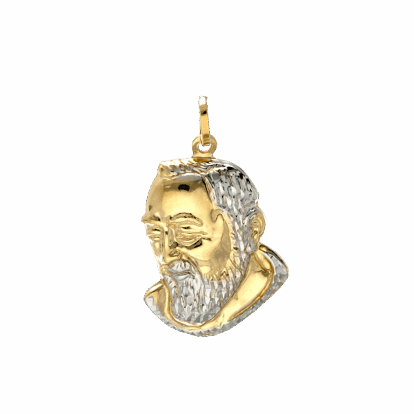 Medaglia PADRE PIO in oro 18 kt art. PADREPIO1