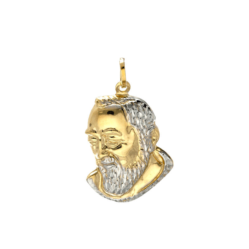 Medaglia PADRE PIO in oro 18 kt art. PADREPIO1