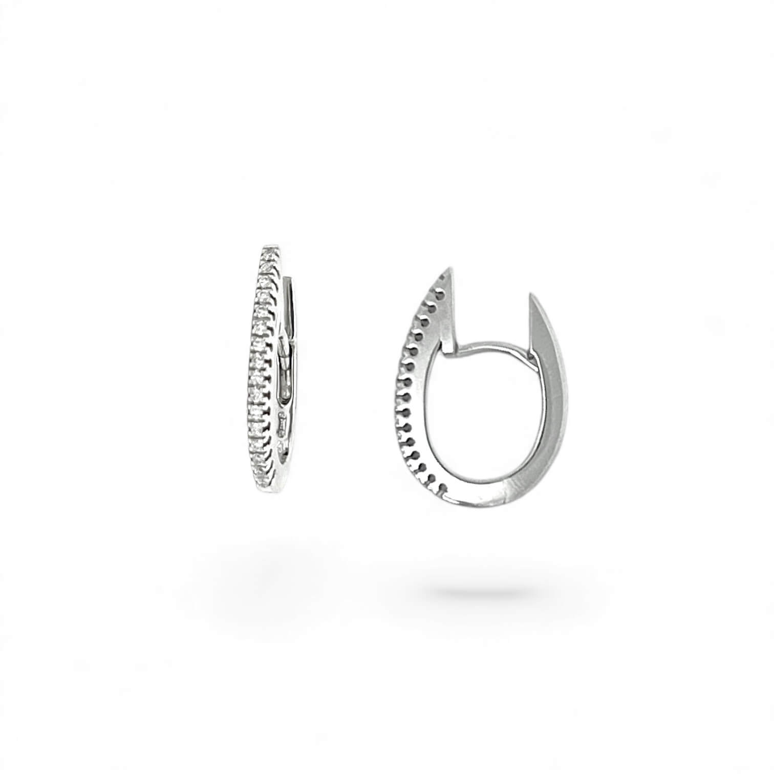 Circle earrings with diamonds Art. OR860