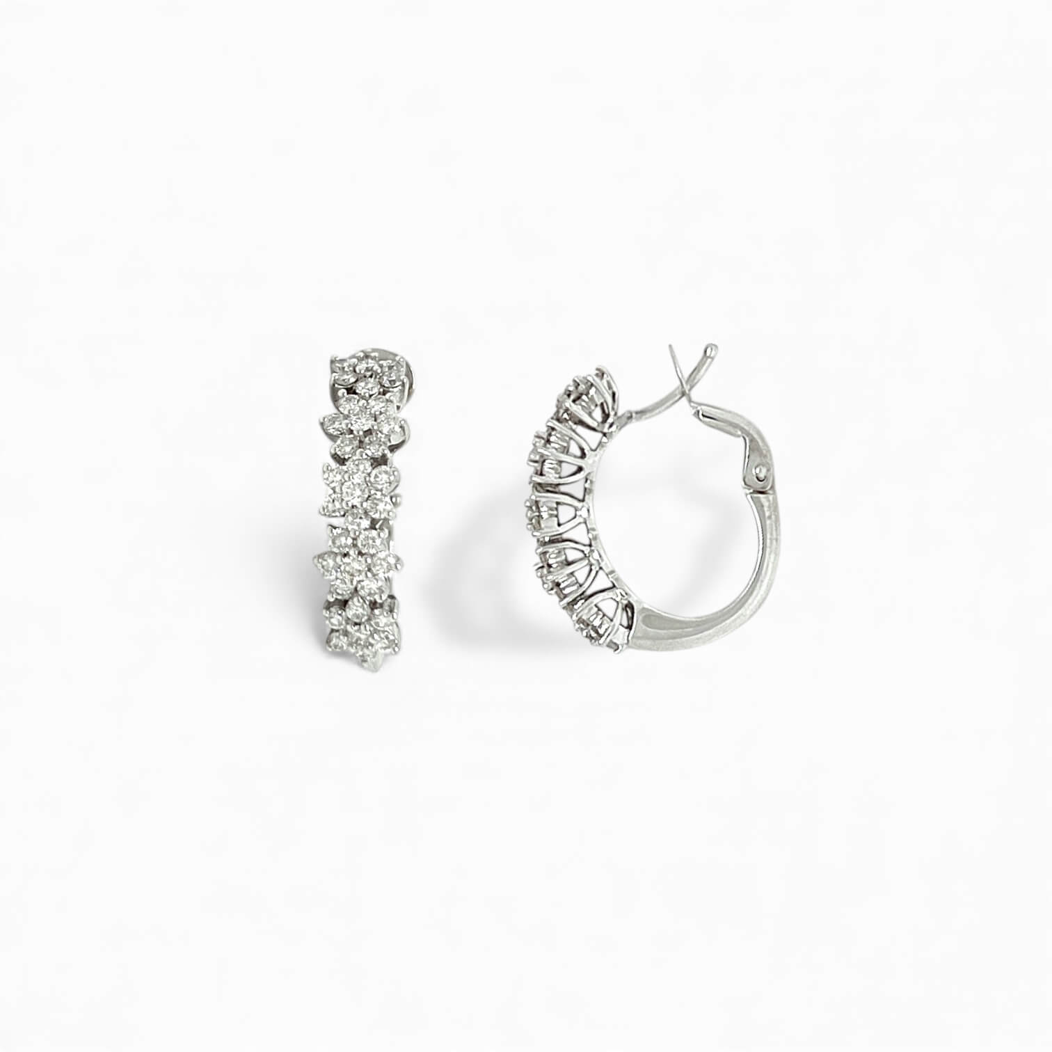 Gold and Diamonds Circle Earrings Art. OR580