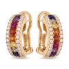 orecchini oro rainbow zaffiri naturali palermo gioielli ardigianali cipolla dal 1950 gioiellieri gioielleria palermo Orecchini veretta oro zaffiri e diamanti Rainbow art.IME1281RW