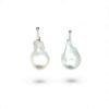 Earrings of pearls, skirmishes and diamonds art.ORP170