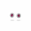 Earrings with rubies and diamonds art.OR003