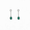 Emerald earrings 750% gold and diamonds Art. OR997