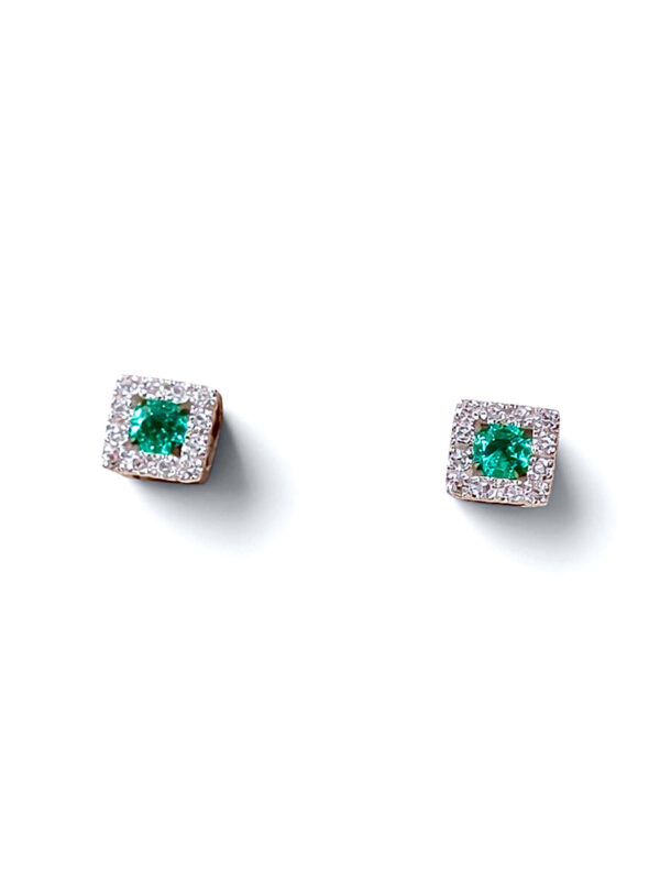 Emeralds gold and diamonds earrings BELLE EPOQUE art. 7642/ORS