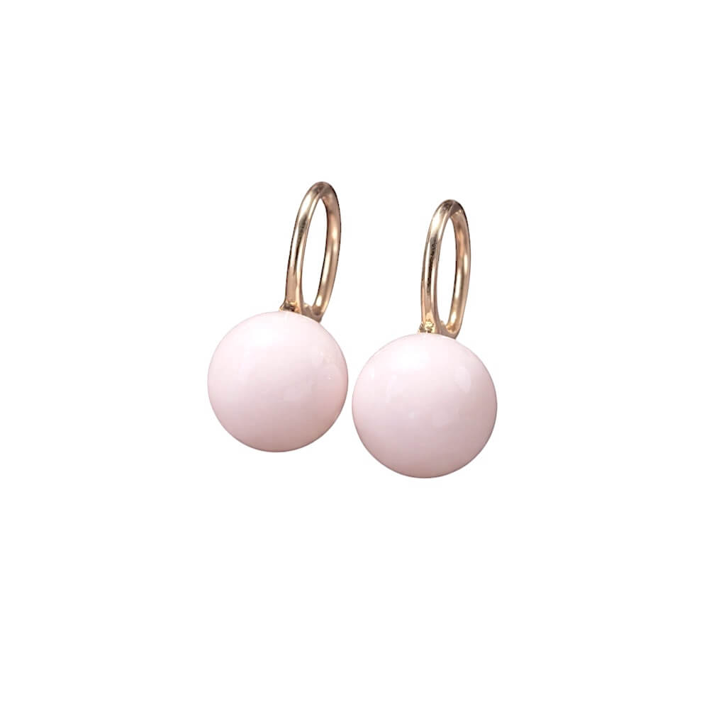 Rose Coral and Gold Earrings Art. ORCORAL