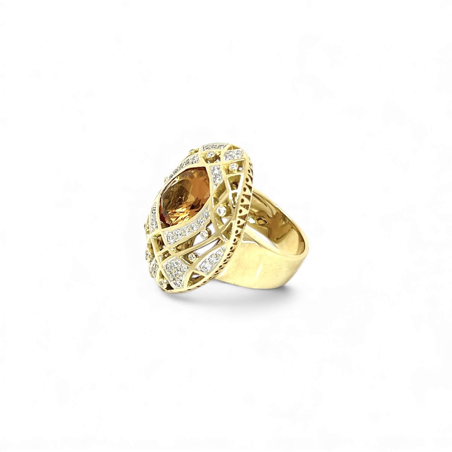 Anello Ponte Vecchio Gioielli diamanti e topazio art. ANPVG Anello Ponte Vecchio Gioielli diamanti e topazio art. ANPVG
