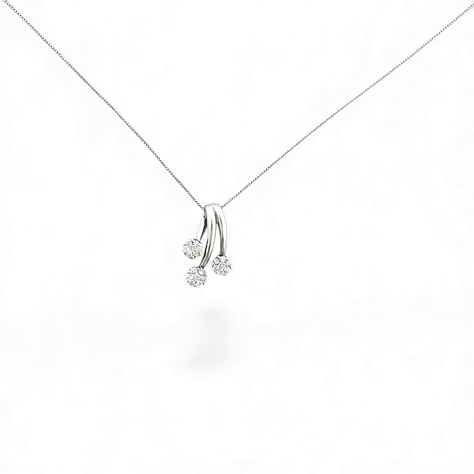 Girocollo con Pendente Trilogy oro e diamanti SETA Art. GLB630