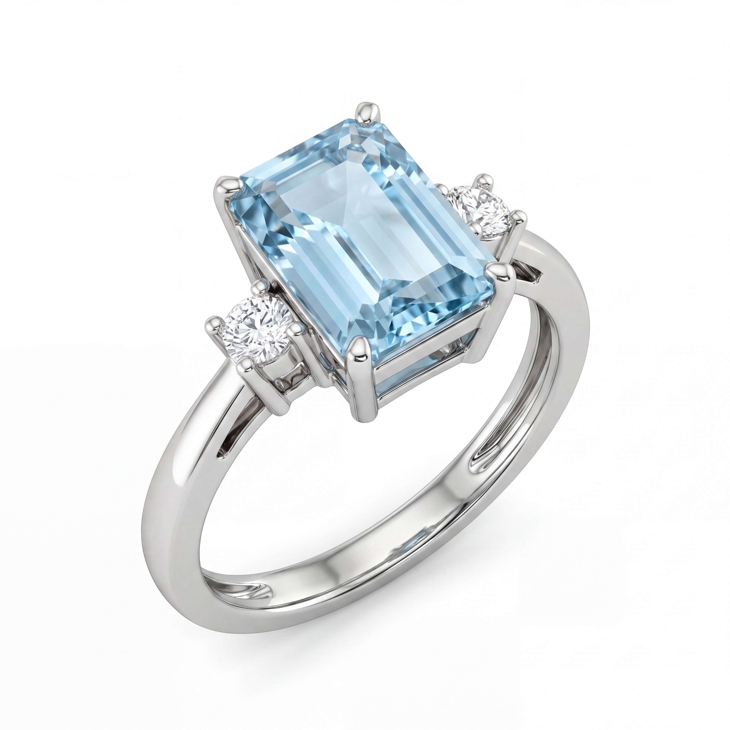 Anello Acquamarina e Diamanti GEMME Art. AN2972-1