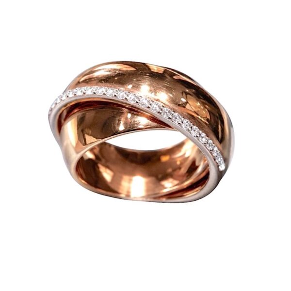Anello oro rosa e diamanti SATURNO art. RADI005