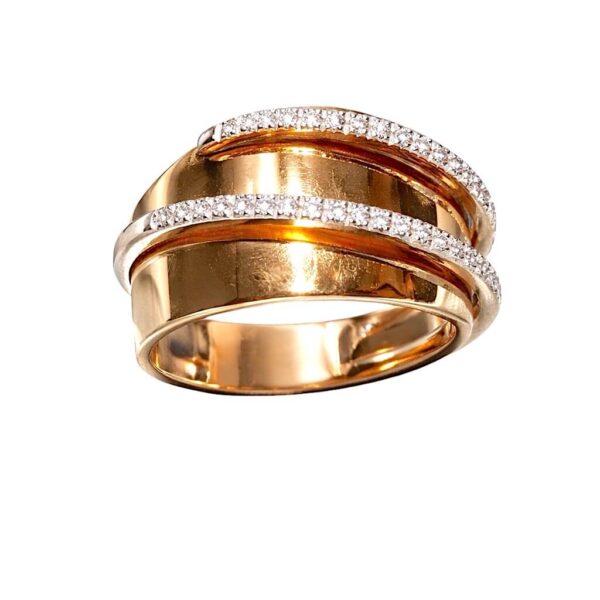 Anello oro rosa e diamanti SATURNO Art. RADI001