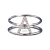 Anello iniziale A oro e diamanti Art. AN-A
