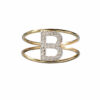 Anello iniziale B oro giallo e diamanti art. AN-B G