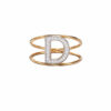Anello iniziale in oro rosa  e diamanti art.AN-D R