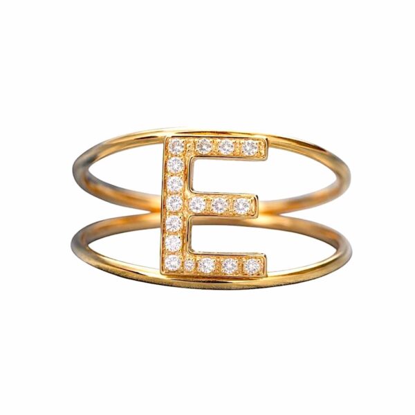 Anello iniziale  in oro rosa ART. AN-E