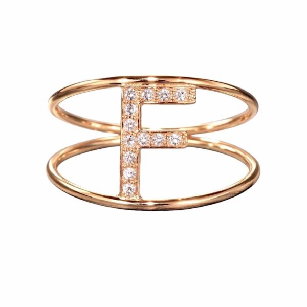 Anello iniziale in oro rosa art.AN-F RR