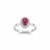 GOLD RING 750% RUBY AND DIAMONDS ART. AN2003