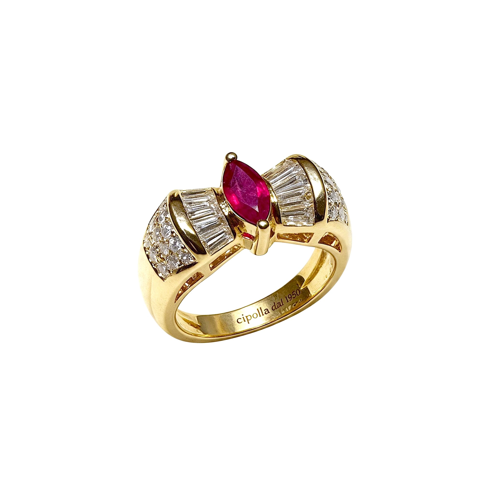 Anello rubini diamanti e oro GEMME art. CIPANR100