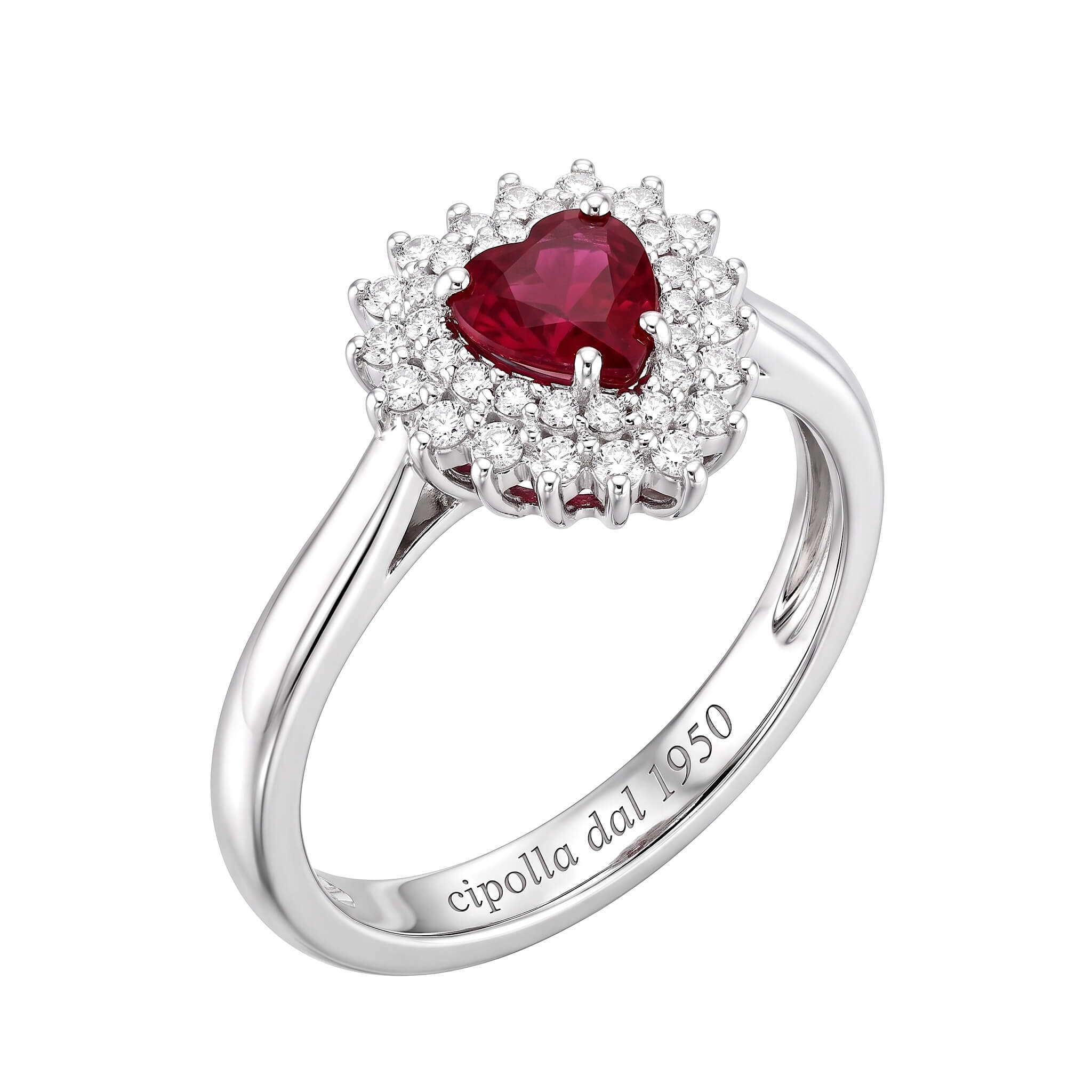 Anello rubino e diamanti  CUORE art.AN2255