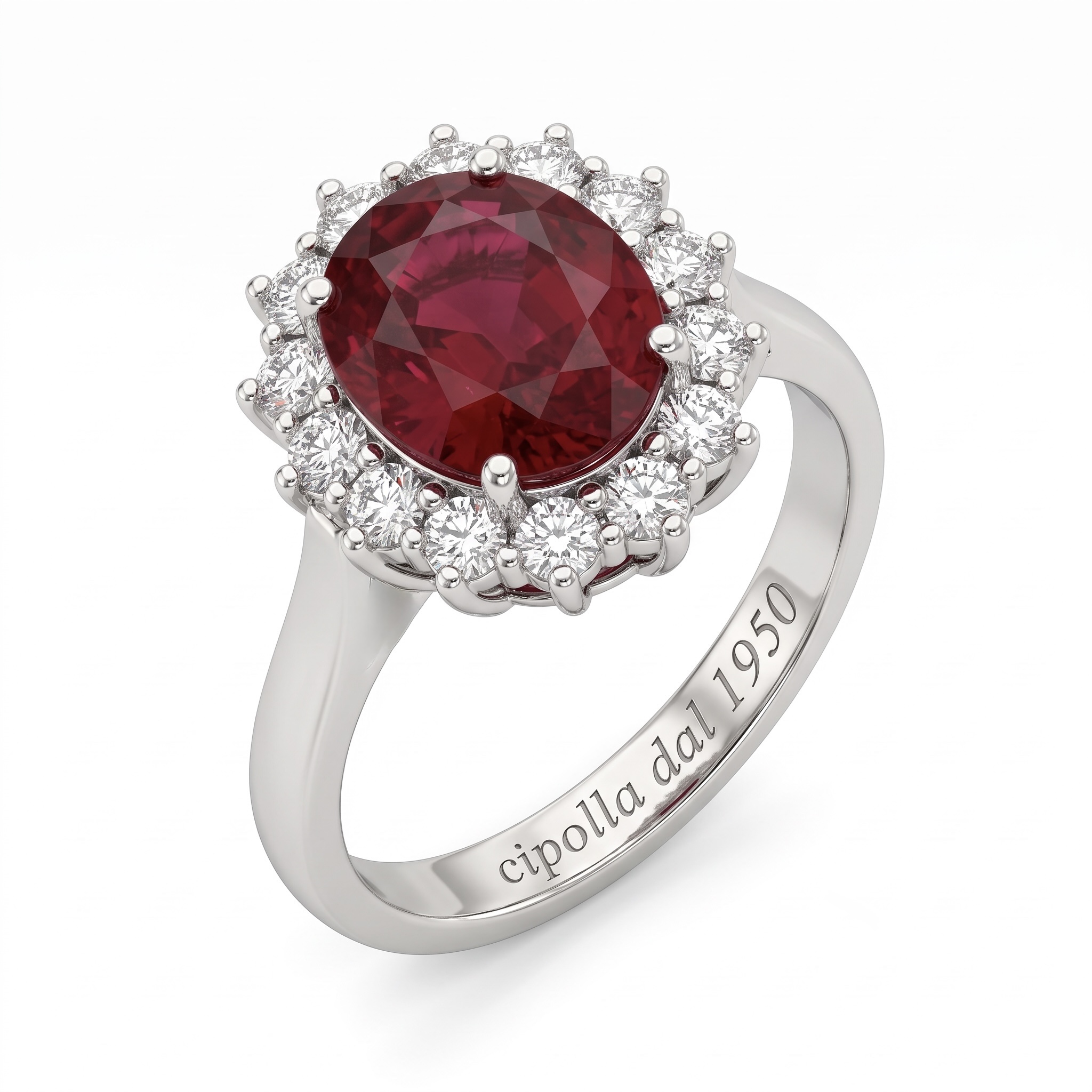 RUBY RING AND GOLD DIAMONDS 750% ART. AN1156
