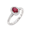 RING GOLD 750% RUBY AND DIAMONDS ART. AN1148