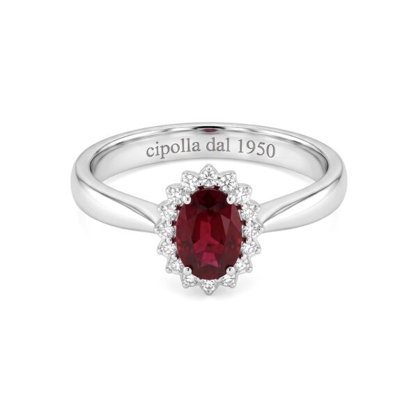 ANELLO RUBINO ORO DIAMANTI CIPOLLA DAL 1950 GIOIELLIERI PALERMO 9 gioielleria palermo Anello rubino diamanti e oro BON TON art. AN1471
