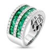 ANELLO SMERALDO DIAMANTI ORO CIPOLLA DAL 1950 GIOIELLIERI PALERMO 1 gioielleria palermo Anello smeraldo e diamanti GEMME art. 23615R03W