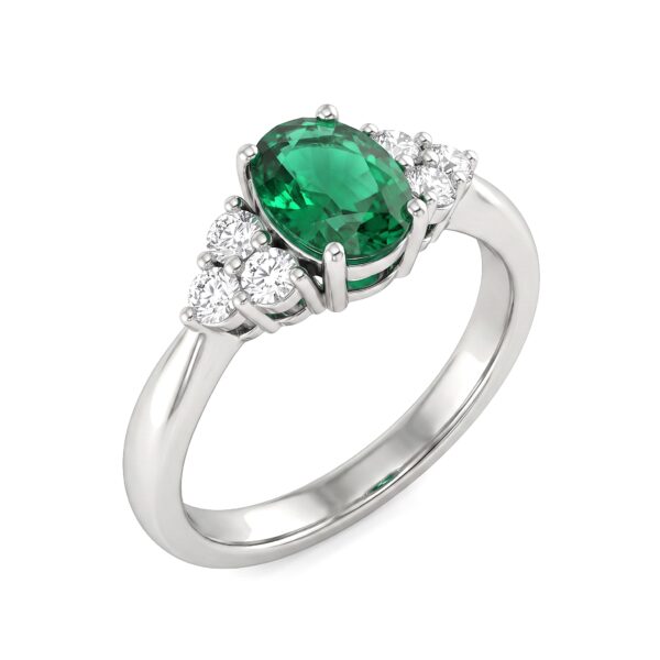 Ring with emerald and diamonds art.AN2068-1