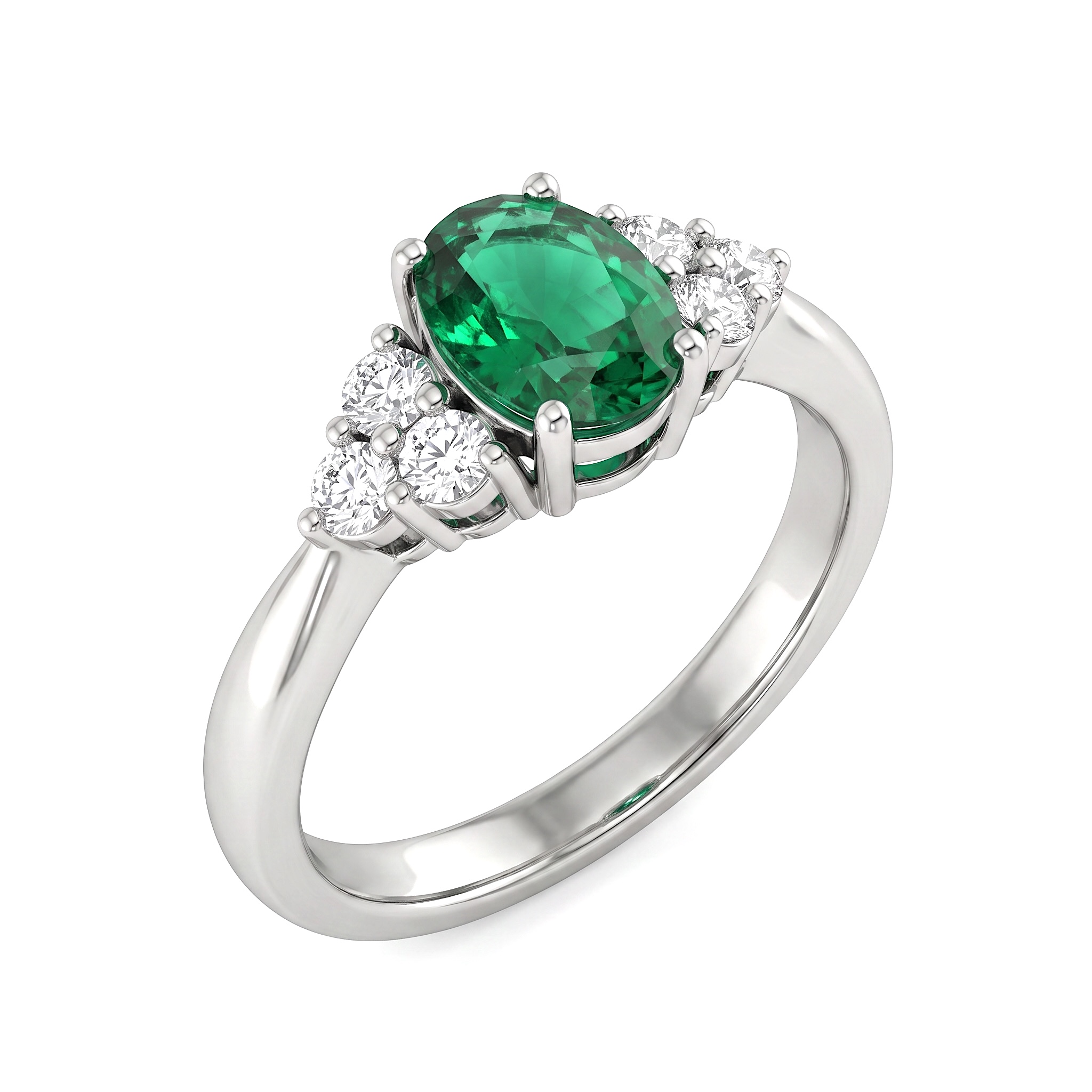 Anello smeraldo e diamanti Gemme art. AN2335