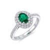Emerald ring 750% gold and diamonds BELLE EPOQUE Art. AN2530-2