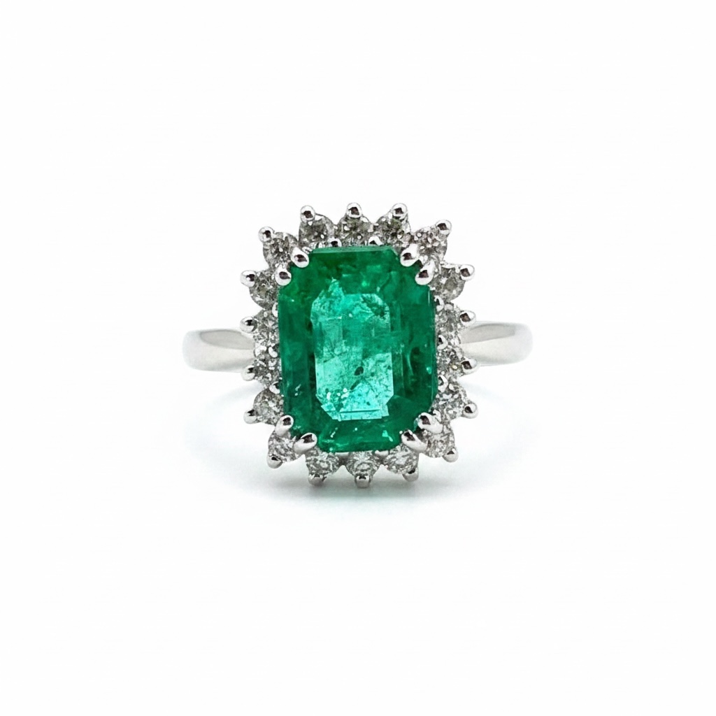 Anello smeraldo e diamanti BON TON Art. AN1127