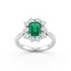 Gold and diamond emerald ring BON TON Art. AN625
