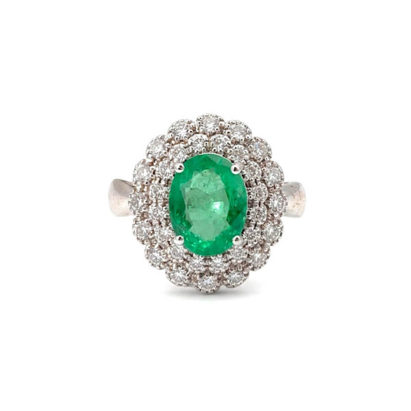 Anello con smeraldo e diamanti BELLE EPOQUE art. AN2428