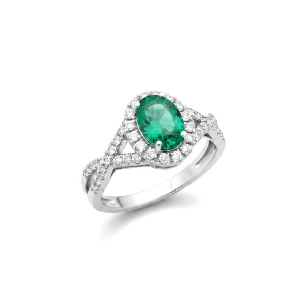 Anello smeraldo e diamanti BELLE EPOQUE art. AN1056