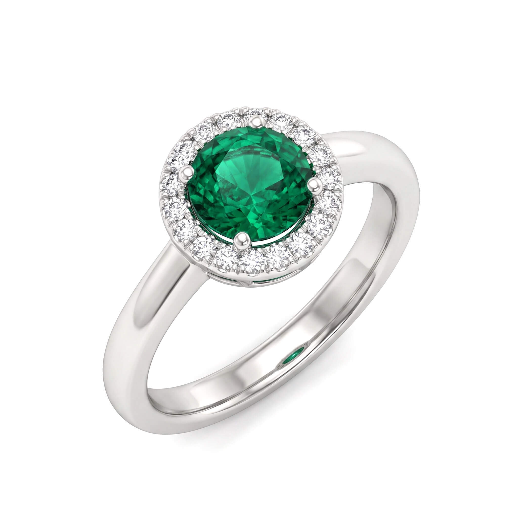 BELLE EPOQUE Emerald Diamond Solitaire Ring Art.AN1991-1
