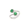 Anello  smeraldo e diamanti oro bianco 750% art. AN2417
