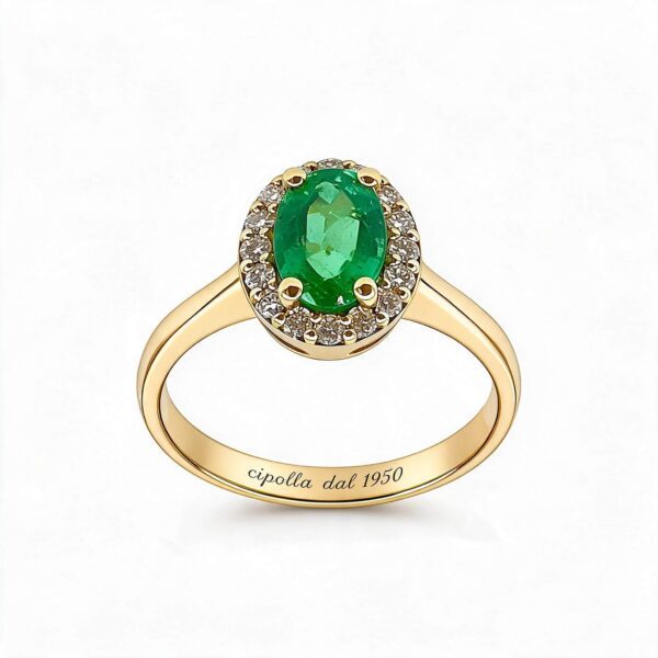 Anello smeraldo e diamanti BELLE EPOQUE art.AN2801