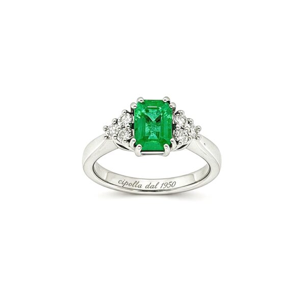Anello smeraldo e diamanti Gemme art. AN2338