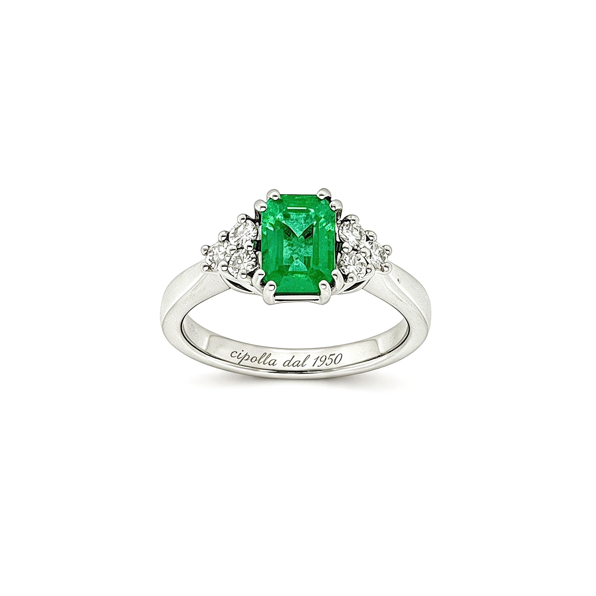 Anello smeraldo e diamanti Gemme art. AN2338