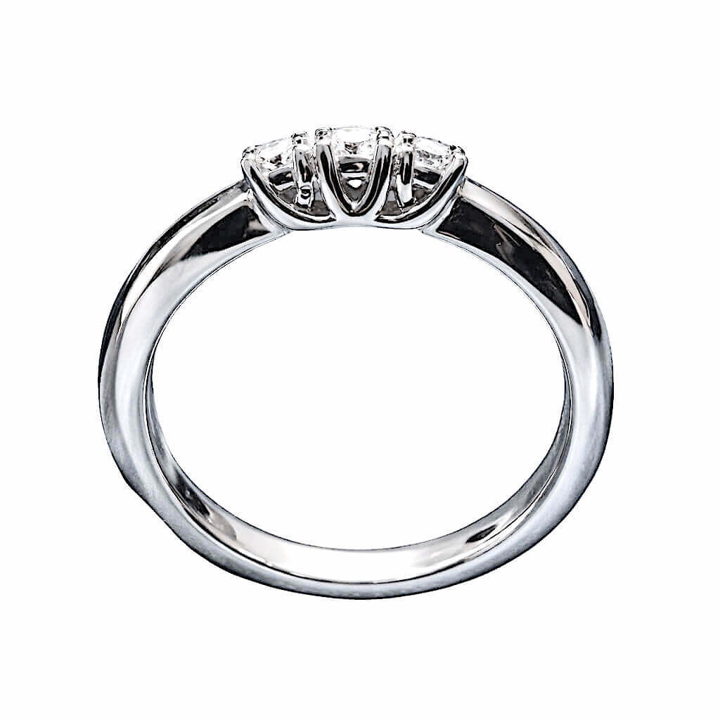 Sogno white gold trilogy diamond ring art.AN2153