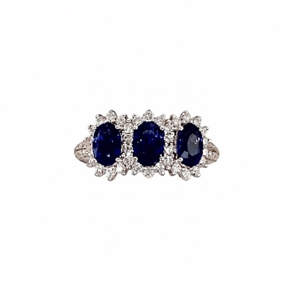 Anello trilogy zaffiri e diamanti BELLE EPOQUE art. AN2720