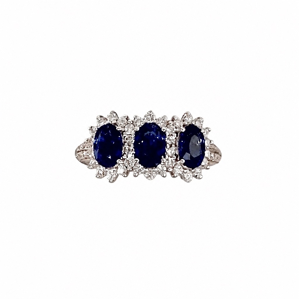 Anello trilogy zaffiri e diamanti BELLE EPOQUE art. AN2720