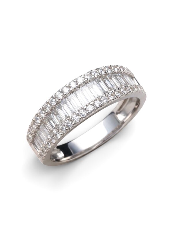 Anello Veretta con Diamanti Baguette Art. 24054RW